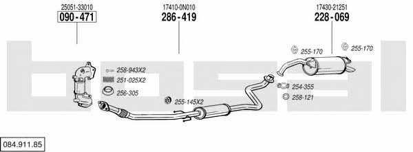  084.911.85 Exhaust system 08491185