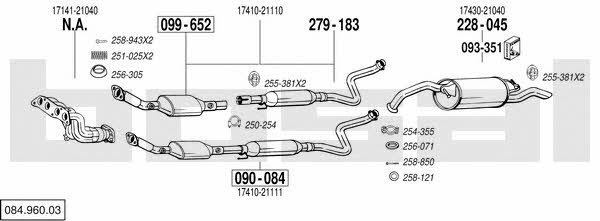 Bosal 084.960.03 Exhaust system 08496003