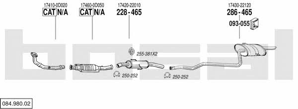 08498002 Bosal Exhaust system