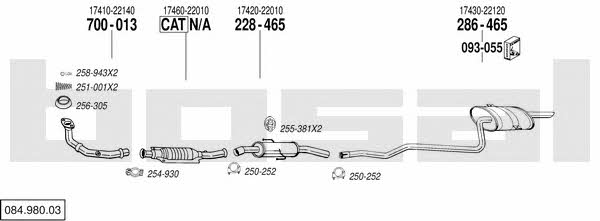 08498003 Bosal Exhaust system
