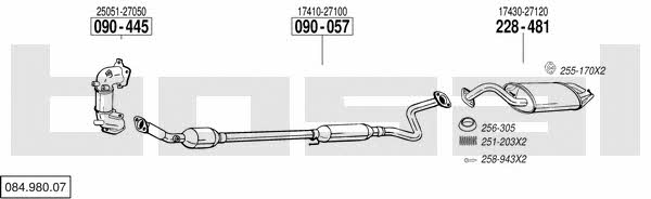 08498007 Bosal Exhaust system