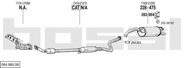  084.980.08 Exhaust system 08498008