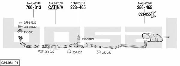 08498101 Bosal Exhaust system