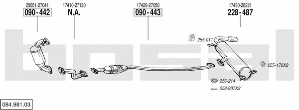 08498103 Bosal Exhaust system