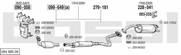 Bosal 084.985.06 Exhaust system 08498506