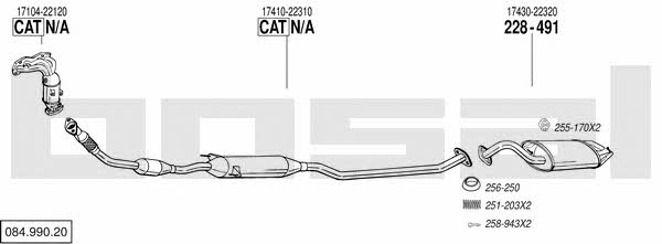08499020 Bosal Exhaust system
