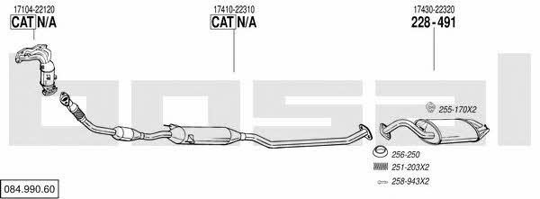 08499060 Bosal Exhaust system