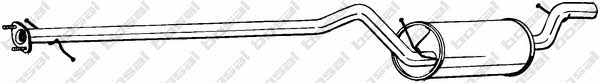 Exhaust middle box Ford Focus: 287071 Bosal Central silencer