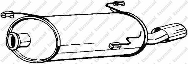 Exhaust muffler Peugeot 306: 190693 Bosal End Silencer