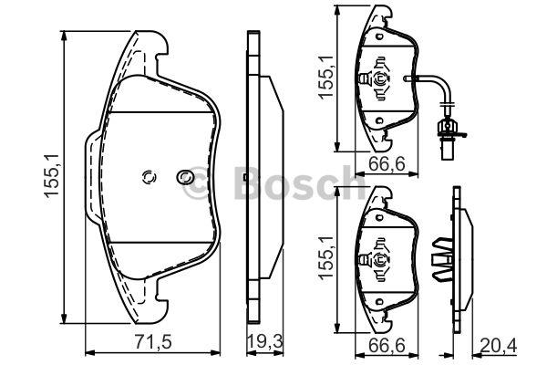 Bosch Brake pad set – price 210 PLN