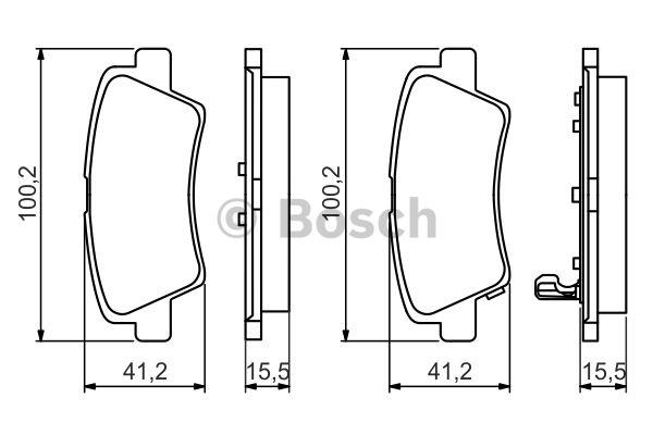 Brake pad set Bosch 0 986 494 557