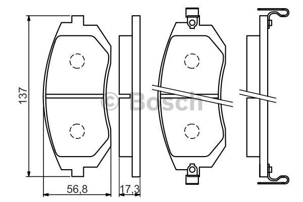 Bosch Brake Pad Set, disc brake – price 227 PLN