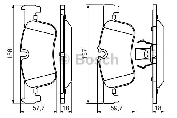 Bosch Brake pad set – price 215 PLN