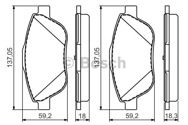 Bosch Brake pad set – price 196 PLN