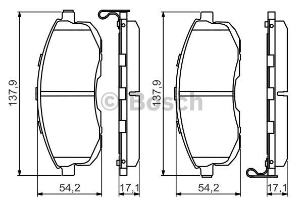Bosch Front disc brake pads, set – price 120 PLN
