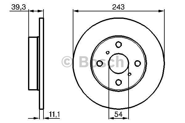 Bosch 0 986 478 221 Unventilated front brake disc 0986478221