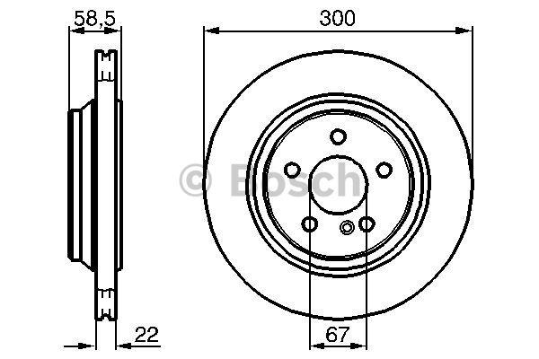 Bosch Rear vented brake disc – price [object Object] PLN