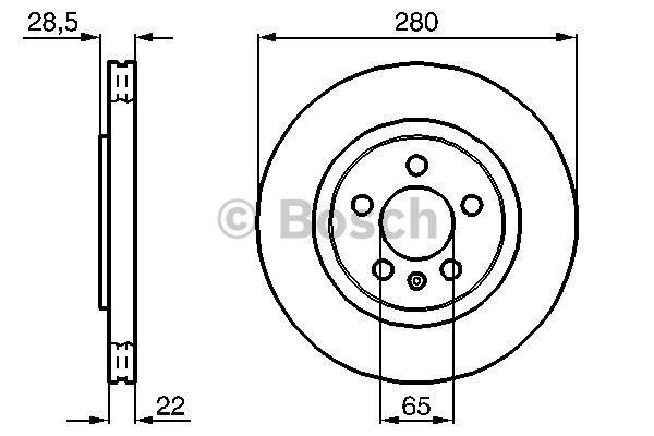 Bosch Front vented brake disc – price [object Object] PLN