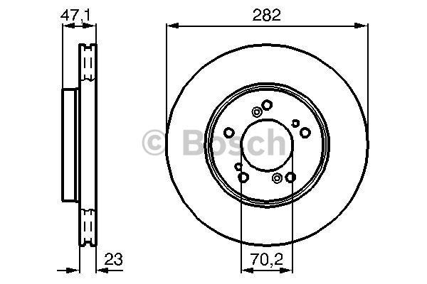 Bosch Front vented brake disc – price 184 PLN