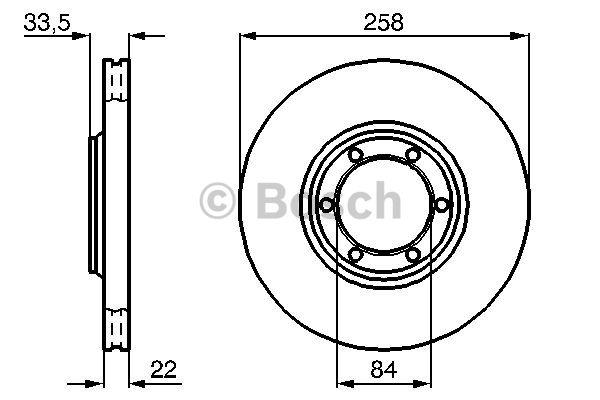 Bosch 0 986 478 706 Front brake disc ventilated 0986478706