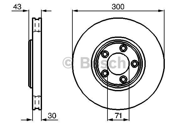 Bosch Front vented brake disc – price [object Object] PLN