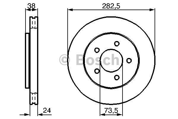 Bosch Front vented brake disc – price [object Object] PLN
