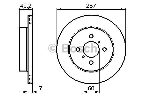 Bosch Front vented brake disc – price [object Object] PLN