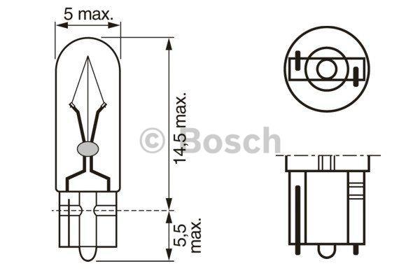 Dashboard bulb W1,2W 12V 1,2W Bosch 1 987 302 208