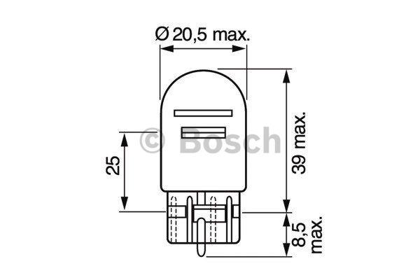 Glow bulb W21/5W 12V 21/5W Bosch 1 987 302 252