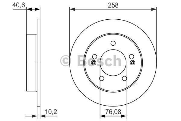 Bosch Rear solid brake disc – price 117 PLN
