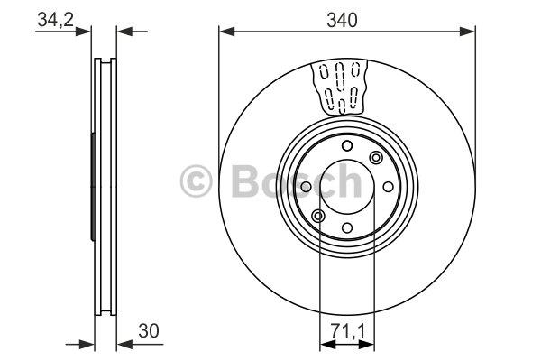 Bosch Front vented brake disc – price [object Object] PLN