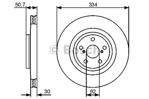 Bosch 0 986 479 426 Front brake disc ventilated 0986479426