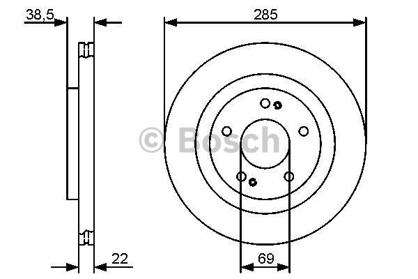Bosch Front vented brake disc – price [object Object] PLN