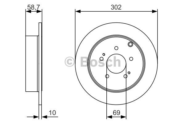Bosch Rear solid brake disc – price [object Object] PLN