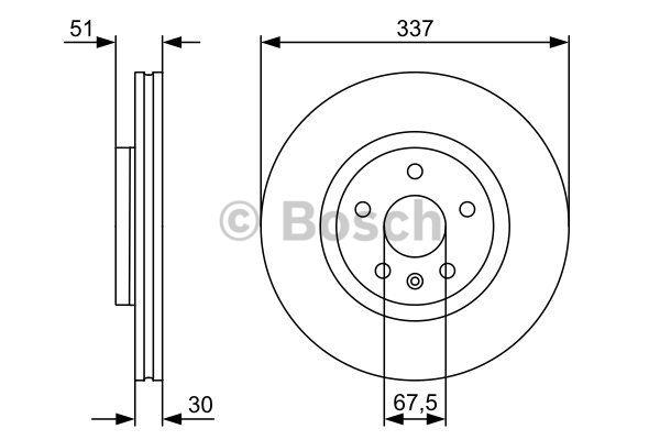Bosch Front vented brake disc – price [object Object] PLN