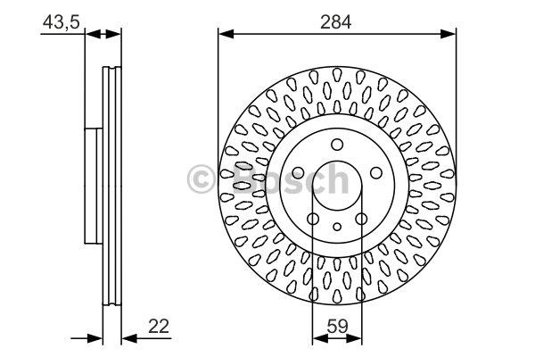 Bosch Front vented brake disc – price 193 PLN
