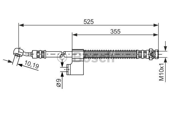 Brake Hose Bosch 1 987 476 189