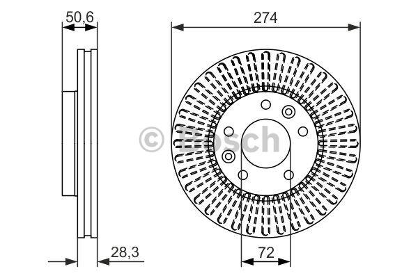 Bosch Front vented brake disc – price [object Object] PLN