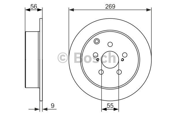 Bosch Rear solid brake disc – price [object Object] PLN