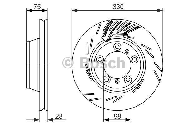 Bosch Brake disc – price 394 PLN