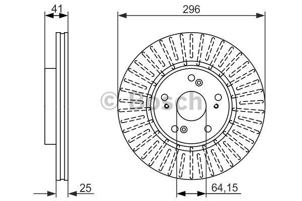 Bosch Front vented brake disc – price 218 PLN
