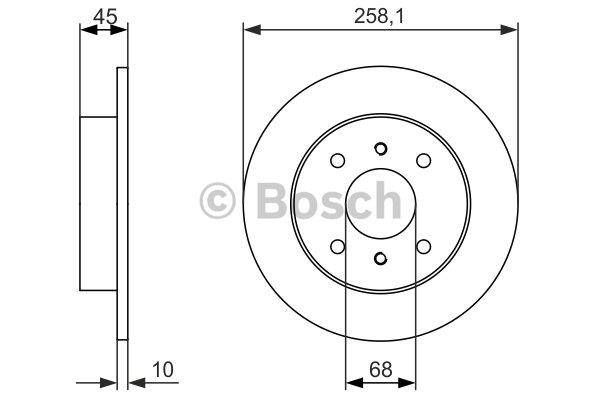 Bosch 0 986 479 880 Rear brake disc, non-ventilated 0986479880