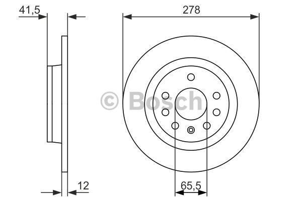 Bosch 0 986 479 945 Rear brake disc, non-ventilated 0986479945