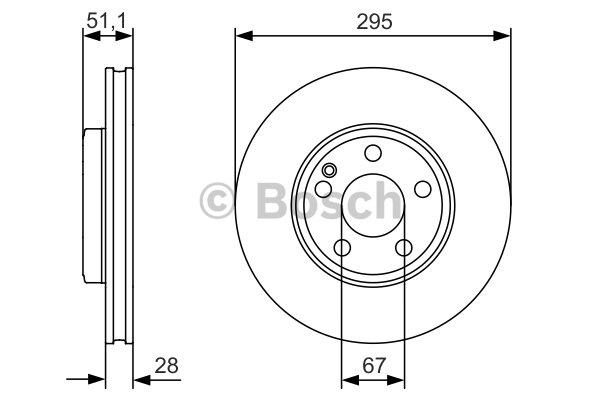 Bosch Front brake disc ventilated – price 186 PLN