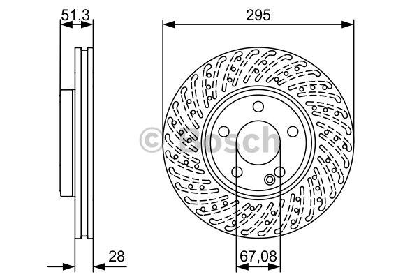 Bosch Front vented brake disc – price 223 PLN