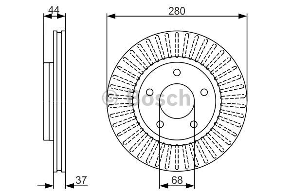 Bosch Brake disc – price 198 PLN