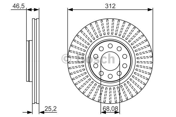 Bosch Front vented brake disc – price [object Object] PLN