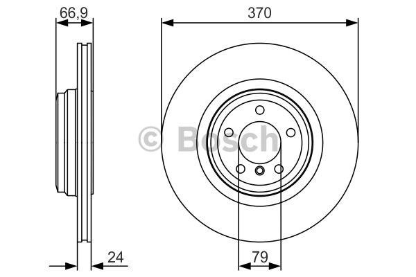 Bosch 0 986 479 R36 Rear ventilated brake disc 0986479R36