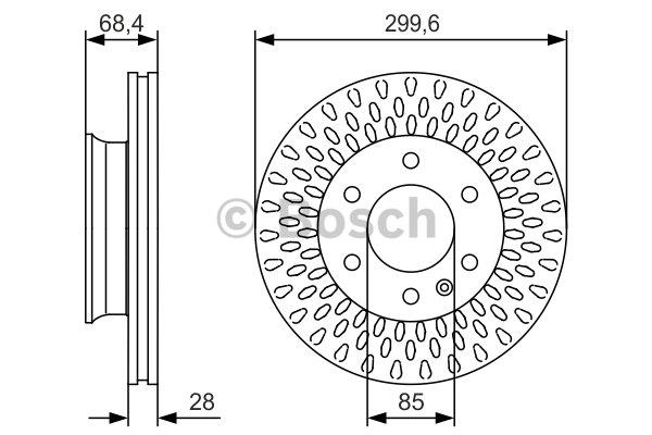Bosch Front vented brake disc – price [object Object] PLN