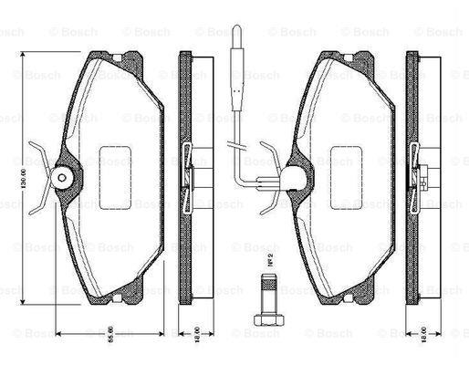 Bosch 0 986 TB2 010 Brake Pad Set, disc brake 0986TB2010